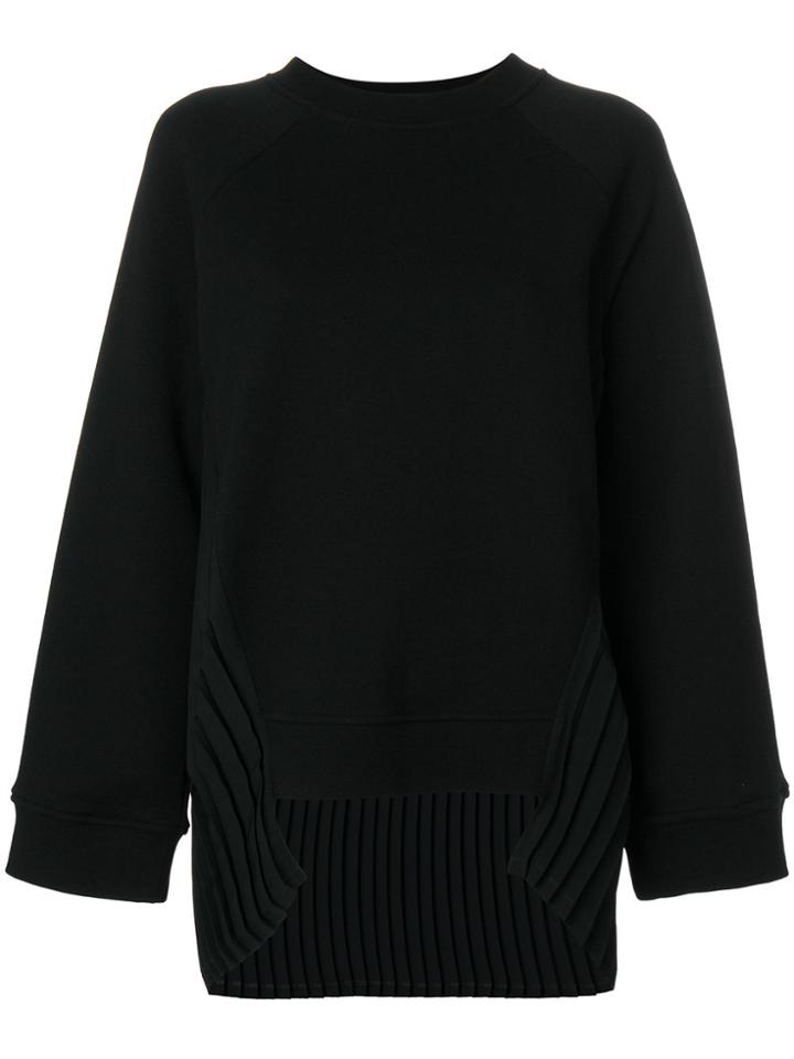 Mm6 Maison Margiela Side-pleat Sweater - Black