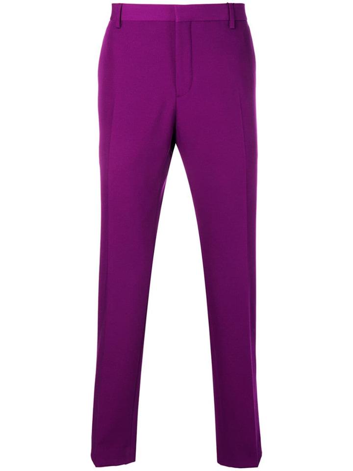 Calvin Klein Mid-rise Tailored Trousers - Purple