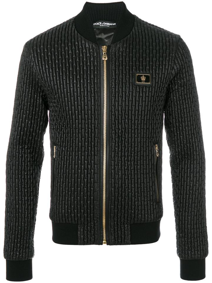 Dolce & Gabbana Quilted Bomber Jacket - Black
