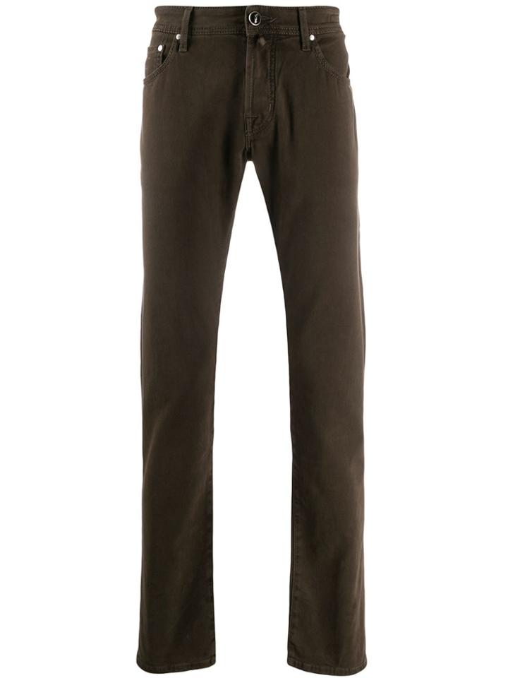 Jacob Cohen Straight-leg Chino Trousers - Brown