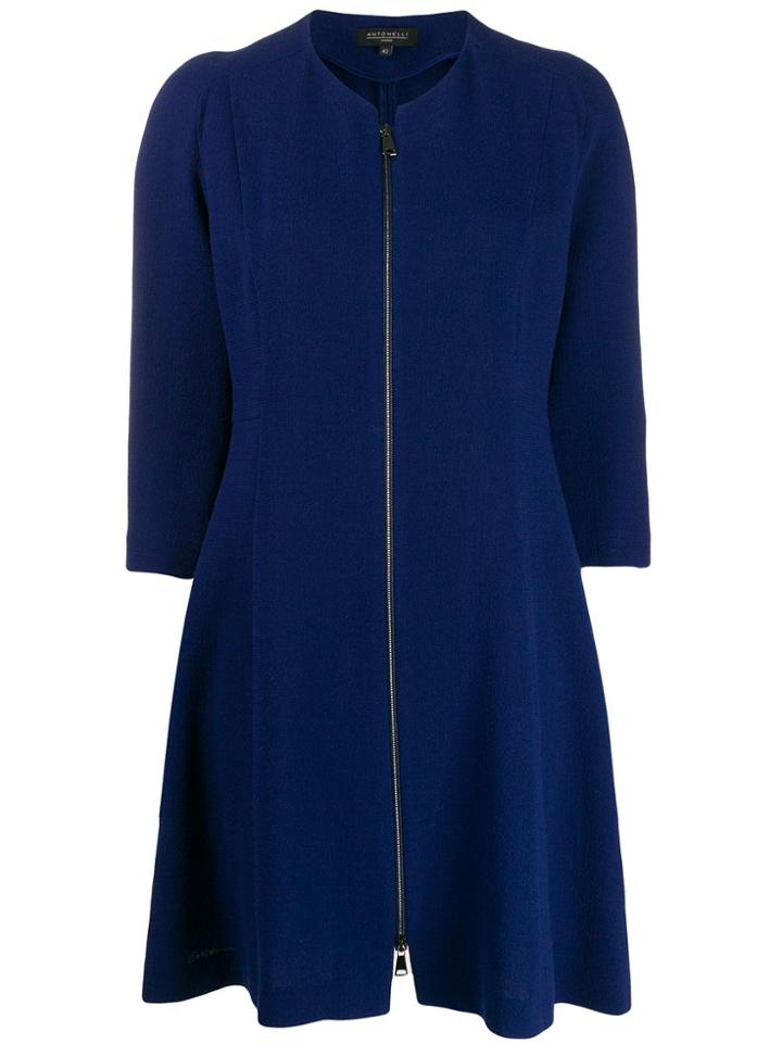 Antonelli Zip-up Flared Dress - Blue