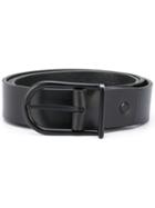 Troubadour - Minimal Slim Leather Belt - Men - Calf Leather - 85, Black, Calf Leather