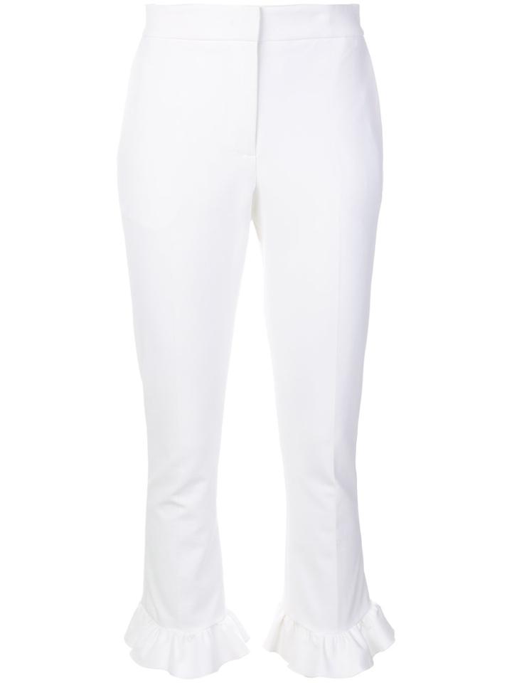 Msgm Frill Cuff Trousers - White