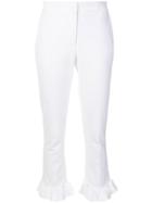 Msgm Frill Cuff Trousers - White