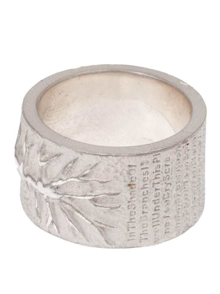 Tobias Wistisen Branch Ring, Men's, Size: 49, White, Silver