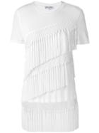 Opening Ceremony - Fringes T-shirt - Women - Viscose - M, White, Viscose