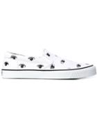Kenzo Eyes Sneakers, Men's, Size: 39, White, Cotton/rubber