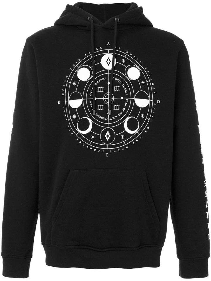 Marcelo Burlon County Of Milan - Menel Printed Hoodie - Men - Cotton - M, Black, Cotton
