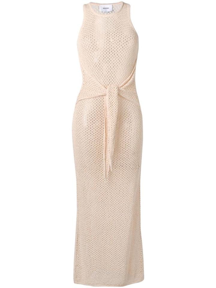 Nanushka Sleeveless Cut-detail Dress - Neutrals