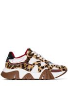Versace Leopard Print Sneakers - White