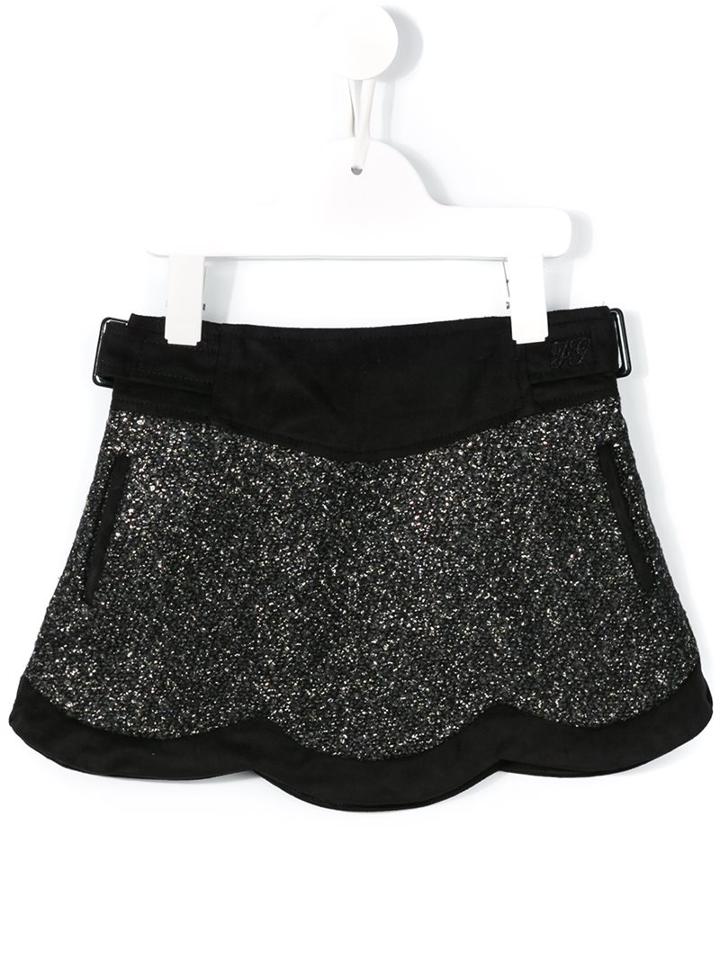 John Galliano Kids Tweed Mini Skirt, Girl's, Size: 10 Yrs, Black