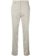 Christian Wijnants - Little Dots Trousers - Women - Ramie/spandex/elastane/viscose - 38, Pink/purple, Ramie/spandex/elastane/viscose