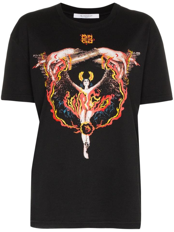 Givenchy 'astro' Graphic Print Cotton T-shirt - Black