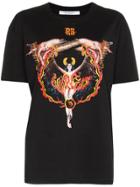 Givenchy 'astro' Graphic Print Cotton T-shirt - Black