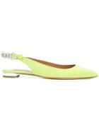 Aquazzura Portrait Of A Lady Ballerinas - Green