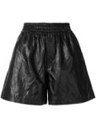 Golden Goose Deluxe Brand Crackle Faux Leather Shorts - Black