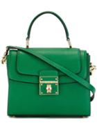 Dolce & Gabbana Small Greta Tote, Women's, Green, Calf Leather