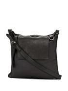Guidi Panelled Messenger Bag - Black