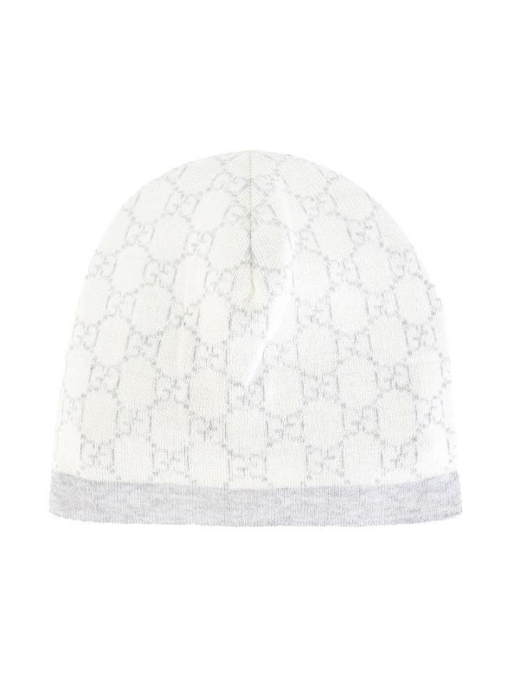 Gucci Kids Gg Supreme Beanie, Boy's, Size: 50 Cm, White