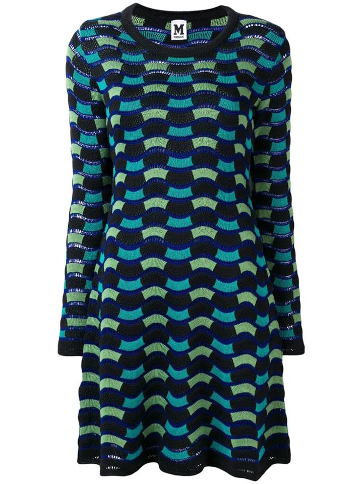 M Missoni Geometric Knitted Dress - Black