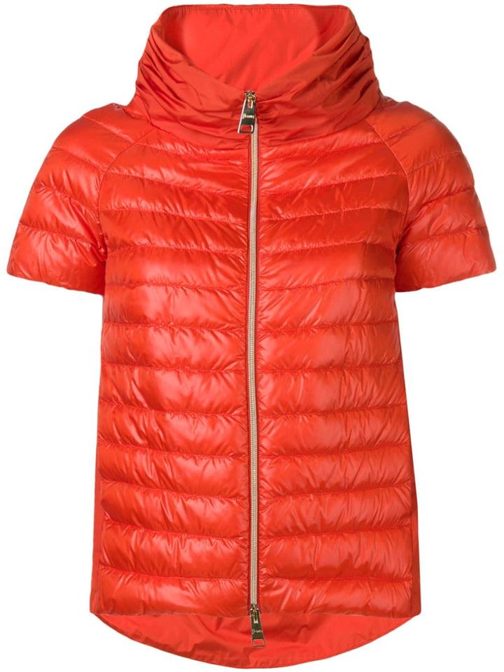 Herno Short Sleeve Padded Jacket - Orange