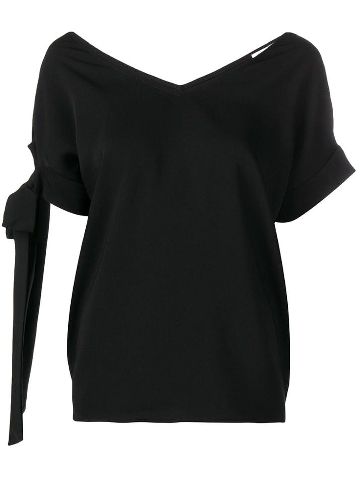 P.a.r.o.s.h. Straps On Sleeve Blouse - Black