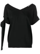 P.a.r.o.s.h. Straps On Sleeve Blouse - Black