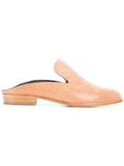 Robert Clergerie Snakeskin Effect Mules - Brown