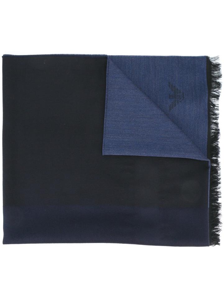 Emporio Armani Reversible Scarf - Blue