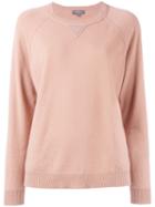 N.peal Knitted Long Sleeve Sweatshirt, Women's, Size: Large, Pink/purple, Cashmere