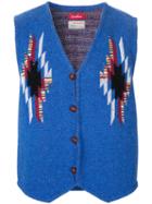 Coohem Chimayo Tweed Vest, Men's, Size: 46, Blue, Cotton/acrylic/nylon/wool
