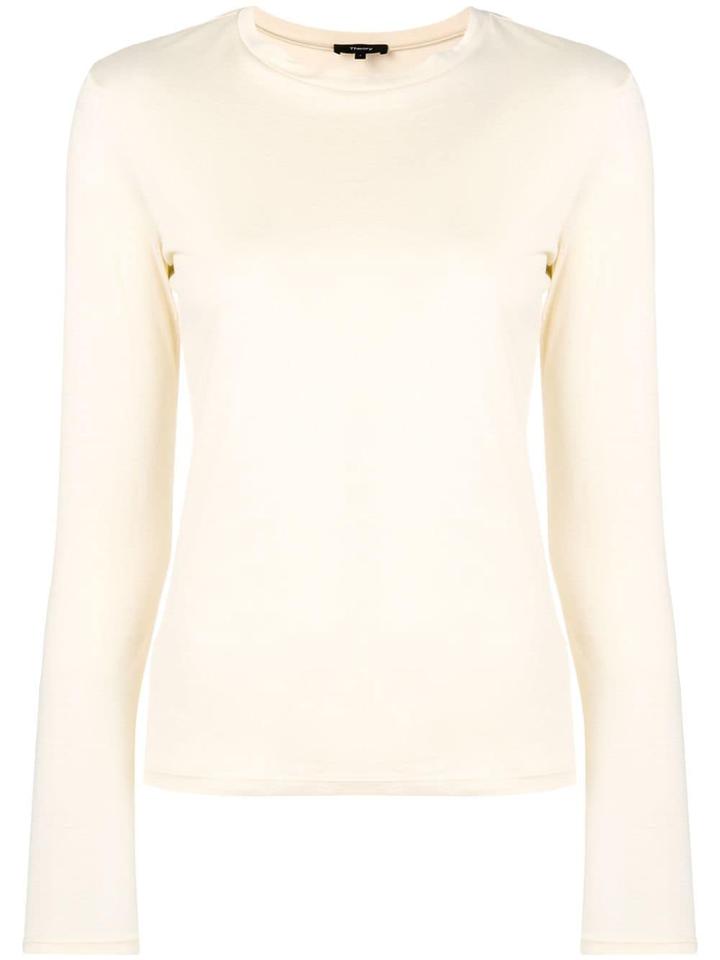 Theory Tiny Long Sleeve T-shirt - Neutrals