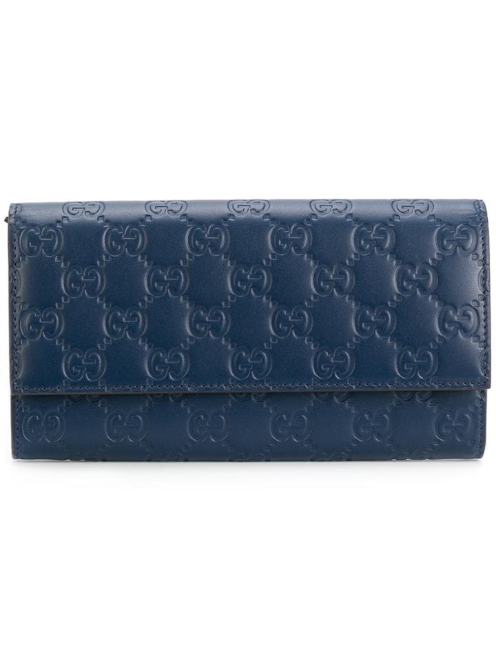 Gucci Gg Supreme Wallet - Blue