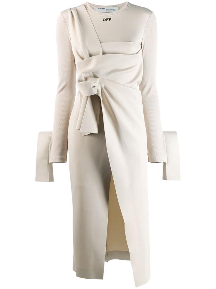 Off-white Knot Detail Dress - Neutrals