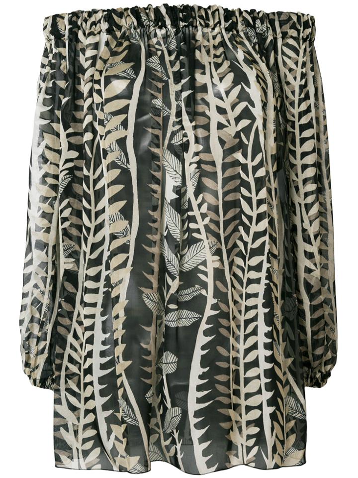 Alberta Ferretti Leaf Printed Blouse - Multicolour