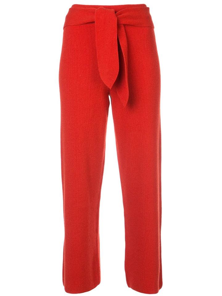 Nanushka Cropped Knitted Trousers - Red