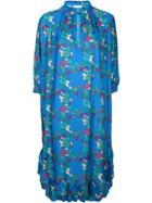 Kristina Ti Floral Print Shift Midi Dress - Blue