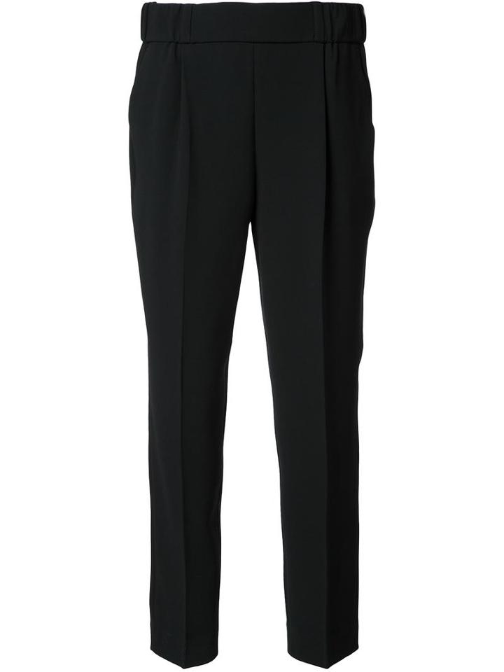 Boutique Moschino Tailored Trousers, Women's, Size: 46, Black, Polyester/triacetate