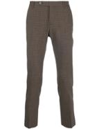 Entre Amis Checked Tailored Trousers - Brown