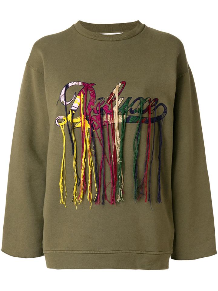 Golden Goose Deluxe Brand Embroidered Logo Sweatshirt - Green