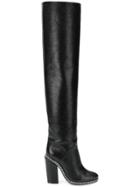 Balmain Chain Trim Knee Boots - Black