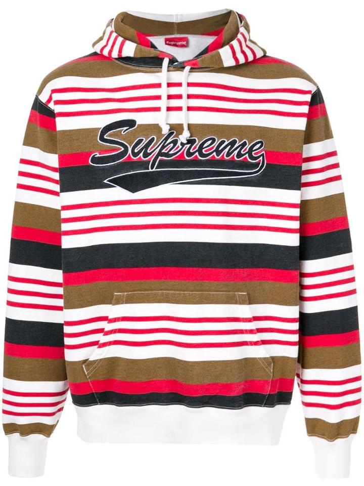 Supreme Striped Hooded Sweatshirt - Multicolour