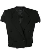 Dolce & Gabbana Cropped Short Sleeve Jacket - Black