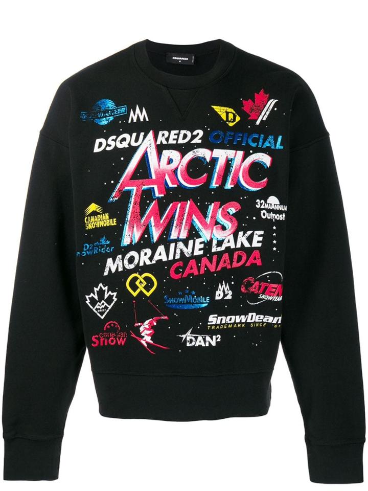 Dsquared2 Artic Patch Pattern Sweatshirt - Black
