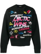 Dsquared2 Artic Patch Pattern Sweatshirt - Black