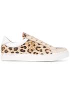 Roberto Cavalli Kids Leopard Print Sneakers - Brown