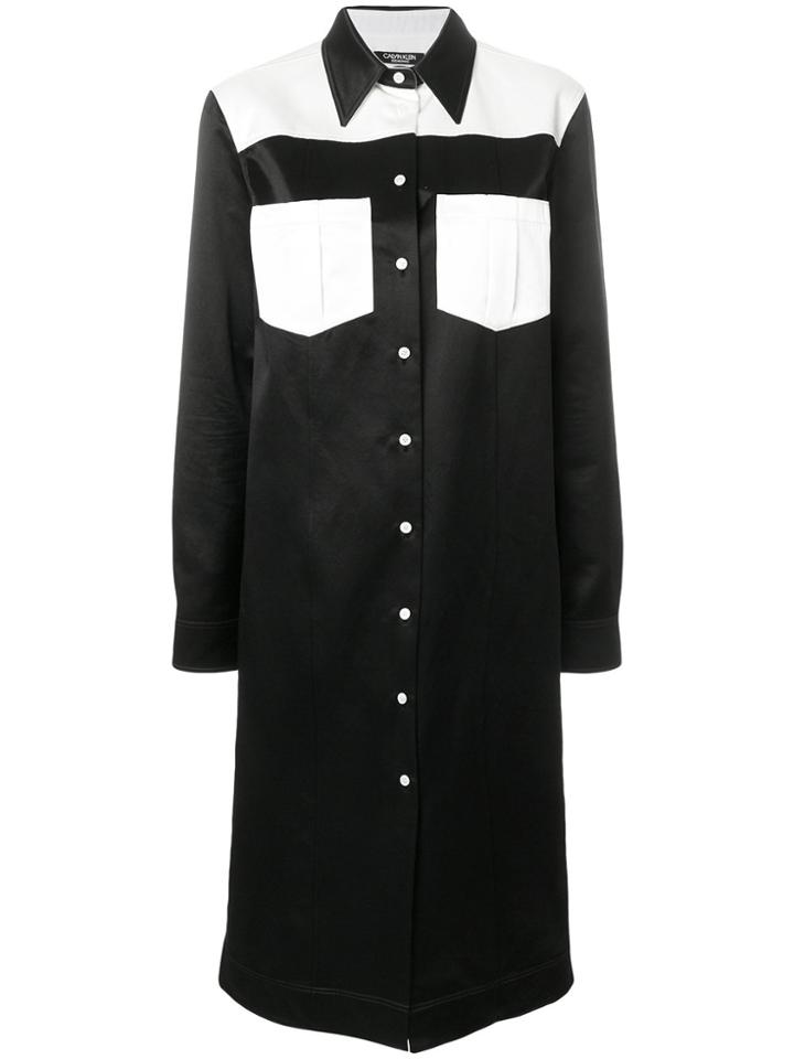 Calvin Klein 205w39nyc Contrast Shirt Dress - Black