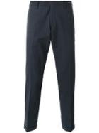 Pt01 - Straight Leg Tailored Trousers - Men - Cotton/polyamide - 46, Blue, Cotton/polyamide