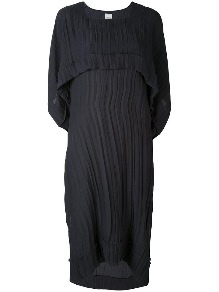 Pleated Draped Dress - Women - Polyester - 42, Blue, Polyester, Paul Smith
