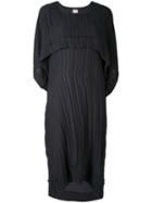 Pleated Draped Dress - Women - Polyester - 42, Blue, Polyester, Paul Smith